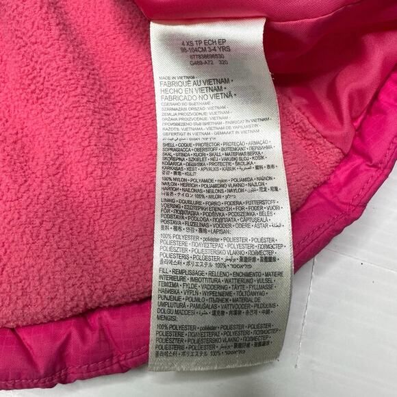 Nike Little Kid Girls Colorblock Hooded Puffer Jacket Size 4 XS Pink Black - Picture 4 of 13